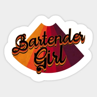 Bartender Girl Sticker